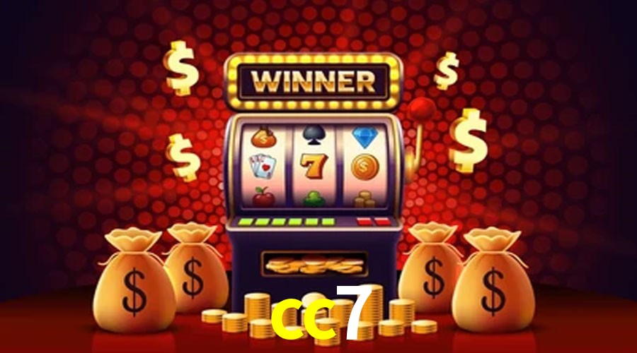 Una escena digital vívida inspirada en casino con cc7 mostrado prominentemente, luces brillantes, fichas, cartas y acentos dorados.
