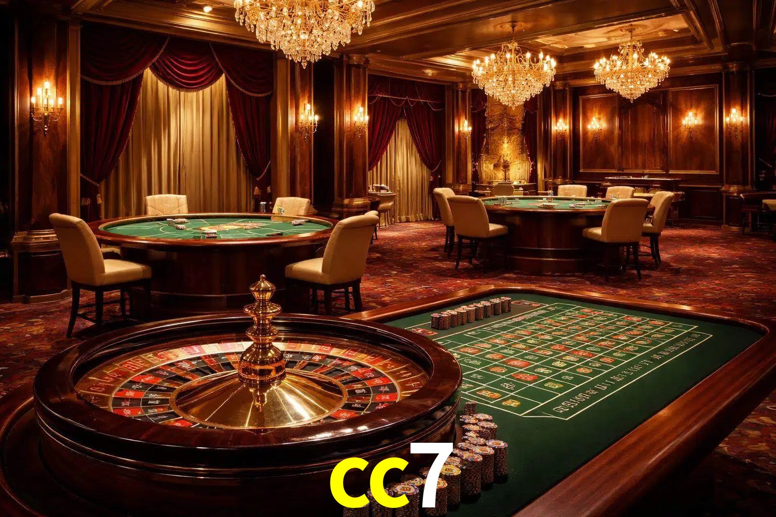 Una escena premium de mesa de casino en vivo con cartas, elementos de ruleta y un ambiente pulido de estudio de transmisión.